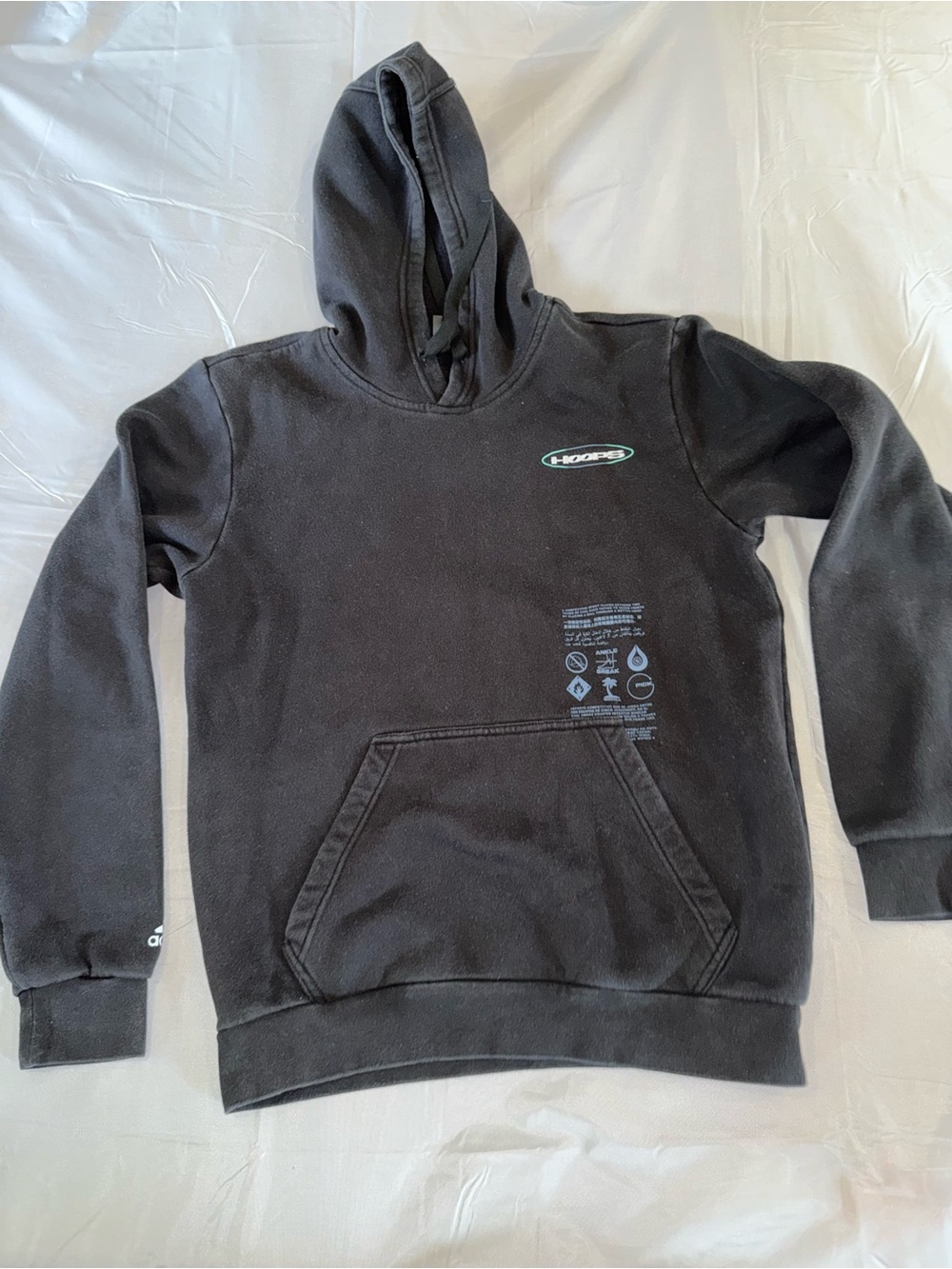 Hoops adidas black hoodie
